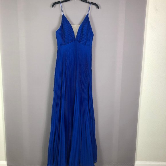 Jill Jill Stuart Pleated Empire Waist Gown Size 6 - Picture 3 of 12